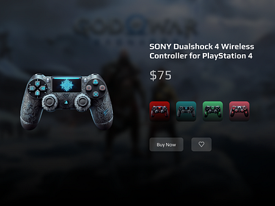 Day 33/100 - Customize Product buttons dailyui design dualshock figma god of war playstation product sony ui ui design uiux user experience user interface ux ux design web design