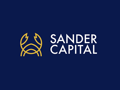 Sander Capital bank blockchain brand capital crab crypto finance identity invest logo logotype