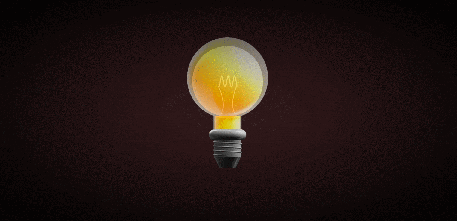 3D #4 Lightbulb on Spline 3d 5 lightbulb graphic design motion graphics ui