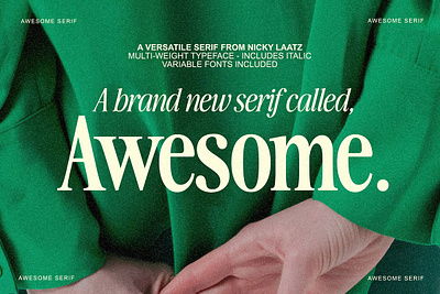 The Awesome Serif Family (32 Fonts) Free Download 80s 90s clean eighties expensive fashion fashionable feminine italic minimal modern posh retro serif stylish variable vintage woman women