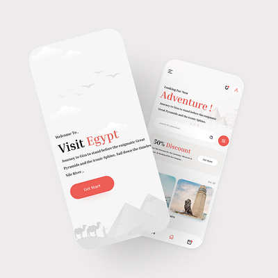 Visit Egypt Mobile App Concept app app design design figma graphic design ui ux