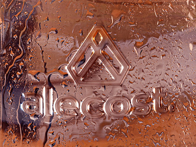 Glass Embossed Logo Mockup artwork brand branding company design embossed frost glass graphic design logo mock presentation product mockups showcase surface transparent up wet