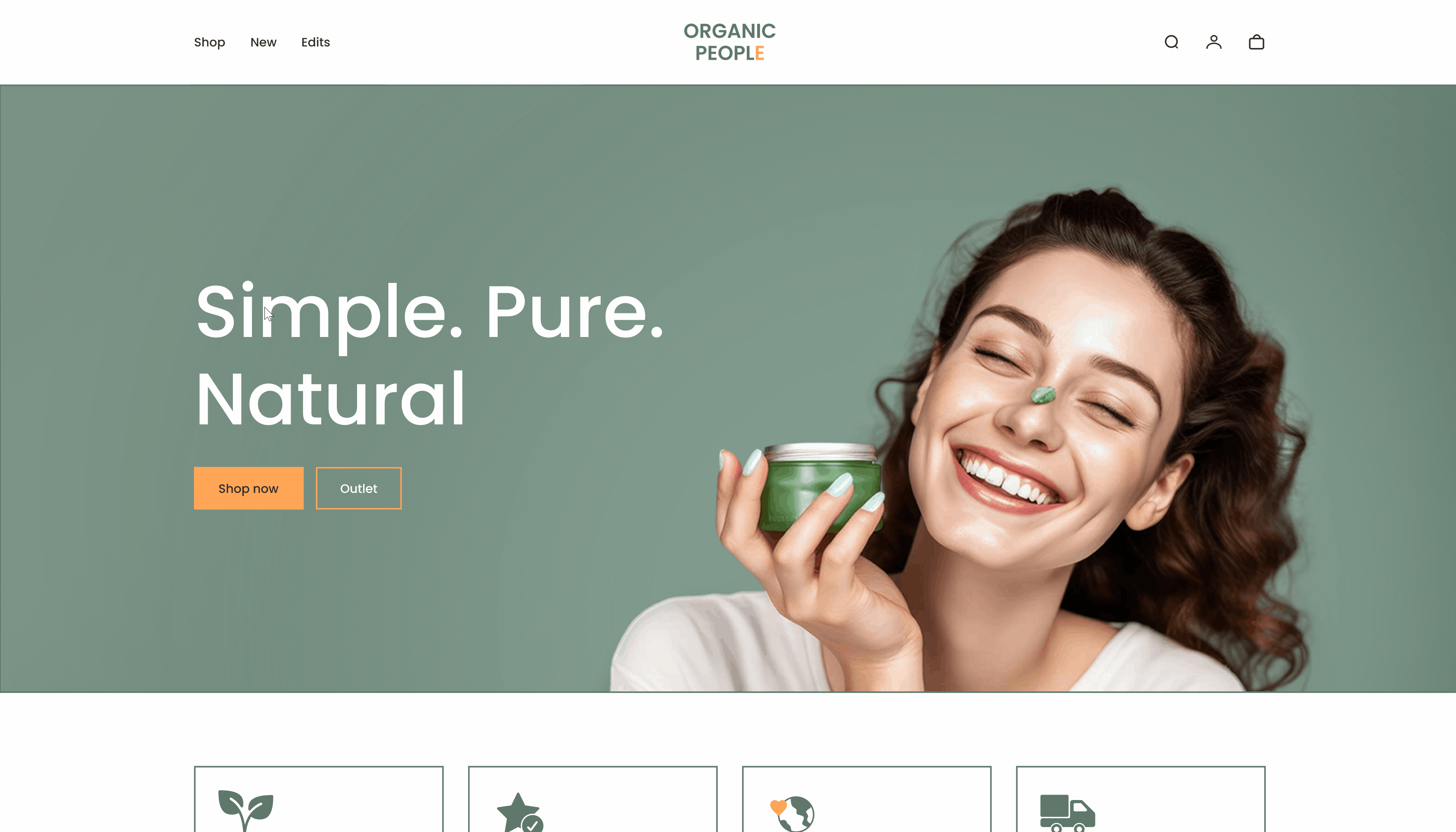 Organic shop website design design organic ui ux