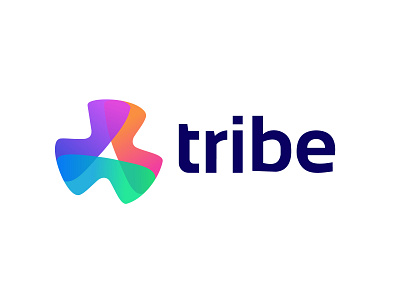 Tribe Modern Logo 3d animation branding colour creative design design graphic design illustration illustrator logo modern motion graphics vector