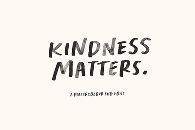 Kindness Matters Font : SVG, Regular Free Download all caps branding childlike cute fun funny handwriting handwritten happy inky pretty quirky quote quotes school student sweet textured web