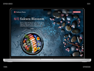 Japanese Restaurant Hero Section animation figma herosection landingpage productdesign smartanimate ui uidesign webdesign