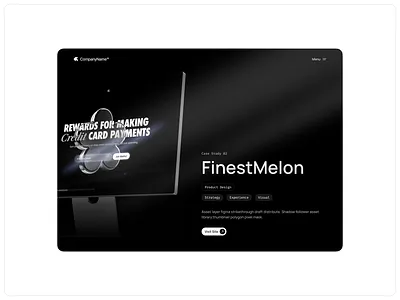 Case Study Hero black case study dark dark mode detailed faiz finestmelon hero hero section visual design