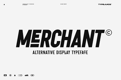 Merchant Free Download bold condensed display font font design heavy italic logo font round sans serif tall title font type design type juice typeface web font