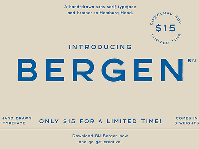 BN Bergen Free Download clean distressed geometric hand lettered font handwriting handwritten font logo minimal modern sans serif type typeface