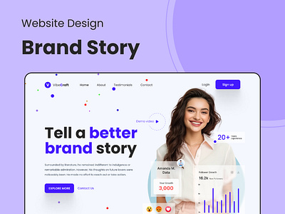 Brand Story Landing Page Design