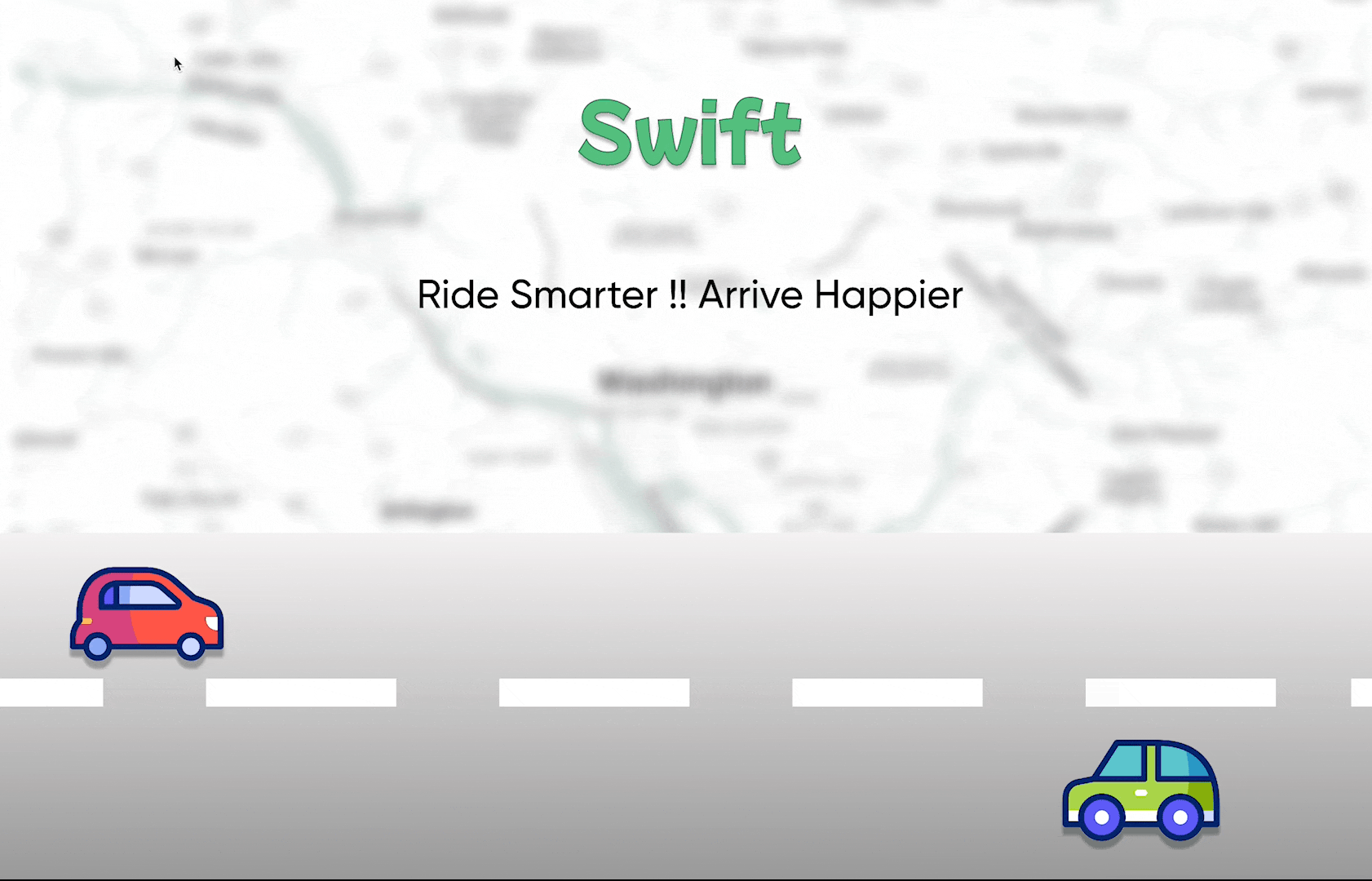 Never Late! with " SWIFT " car city color design drive graphic design online taxi street swift taxi taxi app ui user experience ux design uxui