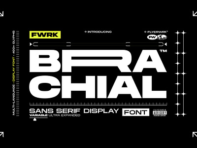 Brachial Ultra Wide Font Free Download bold brutal confident display expanded font geometric heavy loud mighty sans serif strong super titling typeface typography ultra variable wide