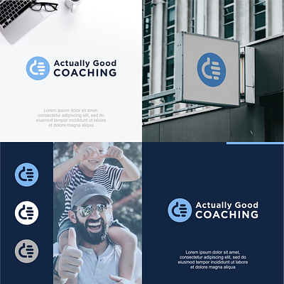 Actually Good Coaching actually aplikasi branding design good graphic design industri logo technology vector vektor