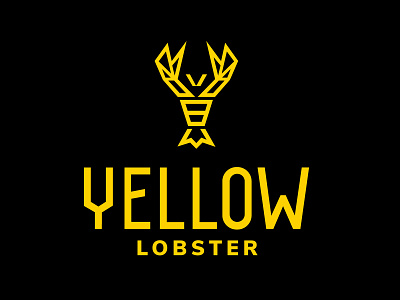 Yellow Lobster Logo Design branding creative design design graphic design logo vector