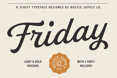 Friday Script Free Download baseball font baseball script branding cursive branding script clean script clean type contrast script hand lettering script lettering script logo cursive logo script restaurant cursive restaurant script retro script sign cursive sign painting sign script vintage script wedding invitation script