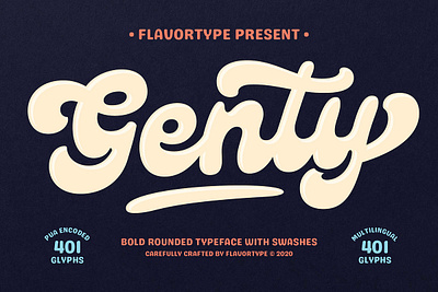 Genty Bold Rounded Typeface Free Download bold bold italic bold vintage display poster display swash display typeface display typography fun fun display funnies funny font funny retro retro retro branding retro future retro type rounded script swoosh