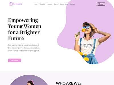 EmpowHERto Website Redesign - Empowering Young Women graphic design ui ux web