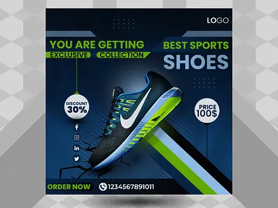 Shoes Social Media Post Design graphic design instagram post design md shakil new social media design shoes social media post design sports post design sumvectorxl vector