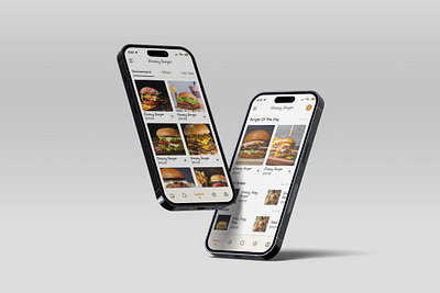 Burger App - UI Design app branding burger burger app delivery design graphic design illustration logo order app typography ui ux vector visual app visual design