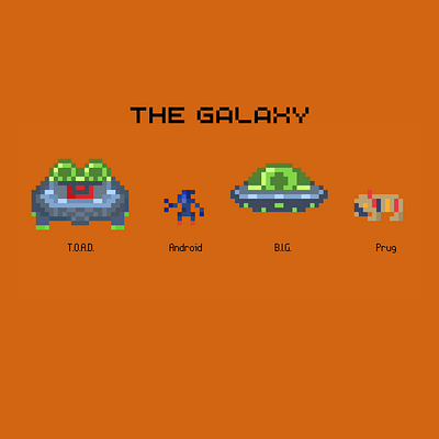 The Galaxy alien pixel art worldbox
