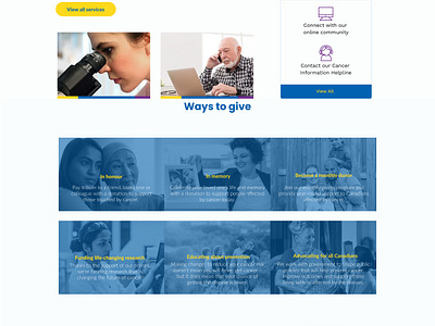 Canadian Cancer Society Homepage Redesign graphic design uxui design web