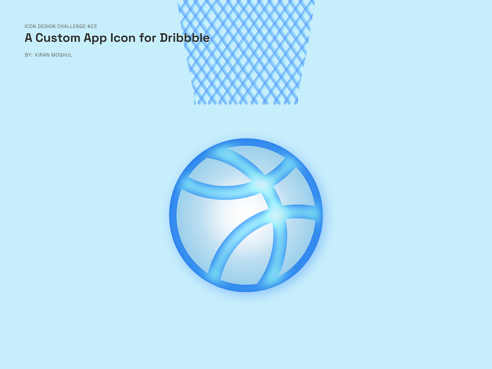 23. Icon Design - a Custom App Icon for Dribbble by Kiran on Dribbble