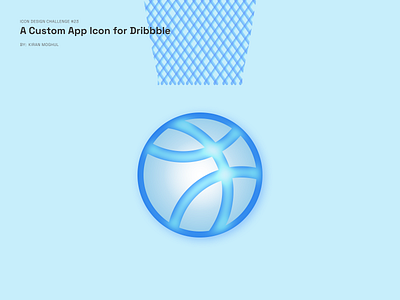 23. Icon Design - a Custom App Icon for Dribbble 3d branding design dribbble icon design icy illustration logo logo design mobile design ui uichallenge ux uxdesigner uxui