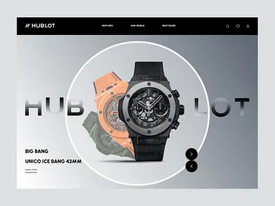 Hublot Redesign creative modern ui ux watch web webdesign