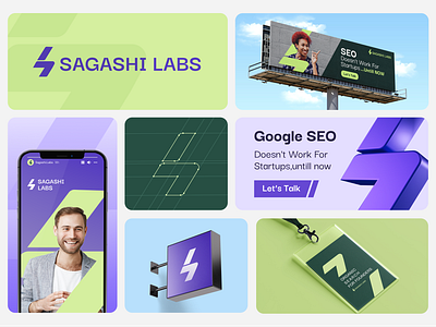 Sagashi Labs Brand design bento grid branding logo seo ui visual identity