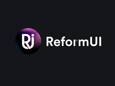 ReformUI Logo branding design system figma logo minimal modern ui design ui kit