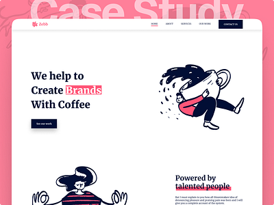 UX Case Study - Design Agency art agency case study case study documentation colorful design agency design process digital agency free download free figma download free figma file freebie illustration agency landing page modern web design ui ux ux case study web design website website case study