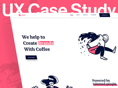 UX Case Study - Design Agency art agency case study case study documentation colorful design agency design process digital agency free download free figma download free figma file freebie illustration agency landing page modern web design ui ux ux case study web design website website case study