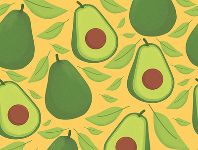 Avocado Seamless Pattern design graphic design illustration pattern seamless