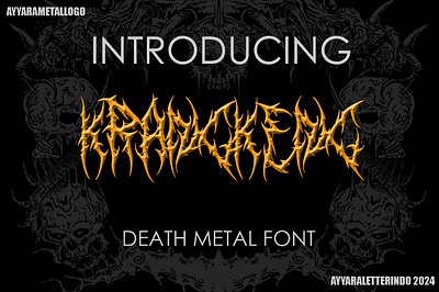 KRANGKENG * DEATH METAL FONT branding clothing clothing brand death metal death metal band death metal font death metal logo design font graphic design handwritten illustration logo script typography ui