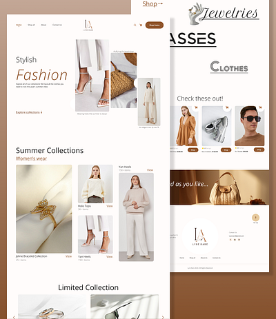 Fashion E-commerce Website Design (Landing Page) ecommerce ecommerce design ecommerce landing page fashion design fashion landing page fashion website figma graphic design landingpage logo ui uiux uiuxdesign uiuxdesigner user experience design user interface design ux web design website design