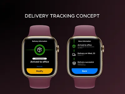 Watch Delivery Tracking screen ui watch