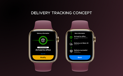 Watch Delivery Tracking screen ui watch