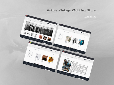 Online Vintage Clothing Store fashion ui ux website