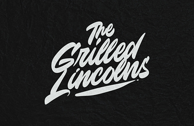 The Grilled Lincoln album apparel brand calligraphy clothing company lettering logo logotype merch screenprint typography wordmark