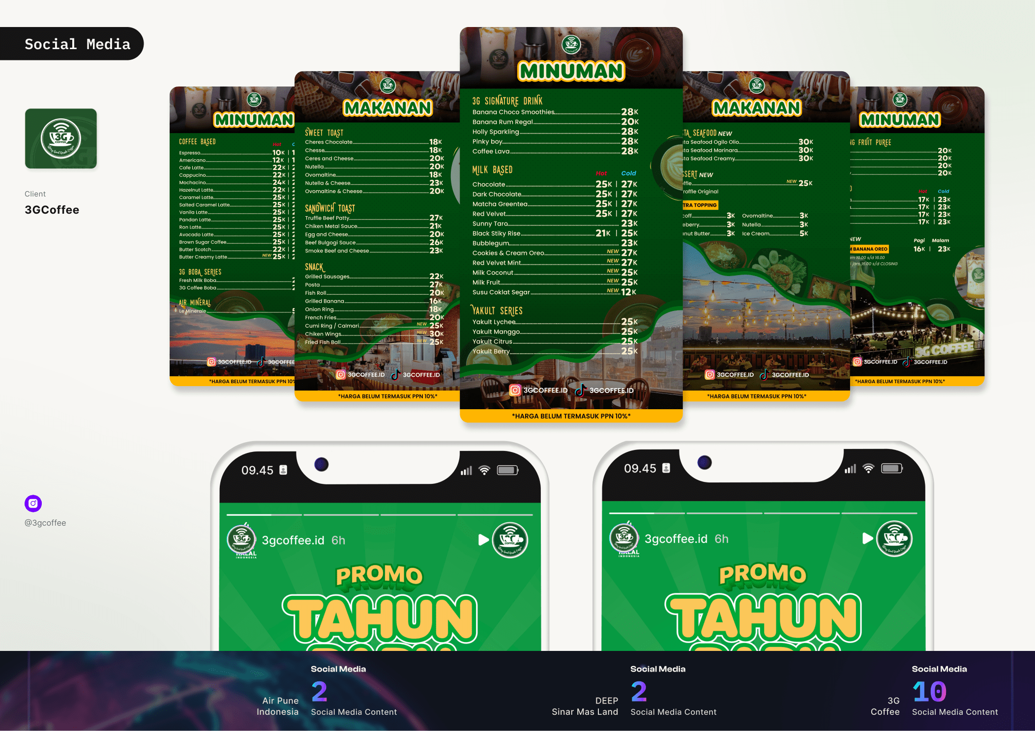 3G Coffee | Freelance Project brand identity canva capcut design graphic design icon design illustration logo design photography social media design