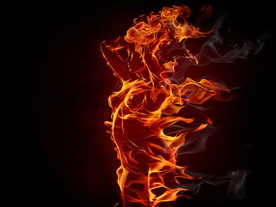 Fiery girl 3d blender cover design fiery fire girl graphic design hot illustration poster smoke