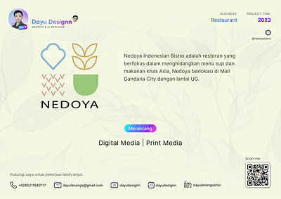 Nedoya bistro Project | Print Design (Banner, Poster etc) brand identity canva capcut design graphic design icon design illustration photography social media design