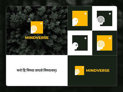 Mindverse Logo Concept app logo brain brand brand logo branding graphic design hindi hindu illustration indian interstellar logo logo branding logo concept mind mind logo minimal myth sanskrit web logo