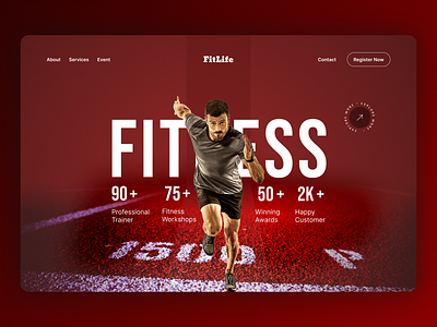 Fitness Landing Page landing page. ui