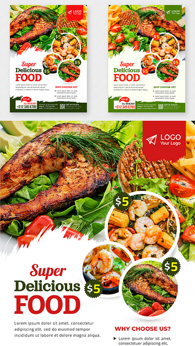 Food flyer design creative