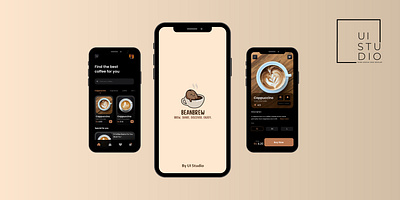 BEANBREW - BY UI STUDIO app branding cafe coffee design figma mobile mockup ui ux