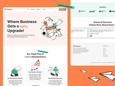 Website Interface - Marketing agency branding creative design graphic design illustration interface landing page ui user interface ux vector webpage website