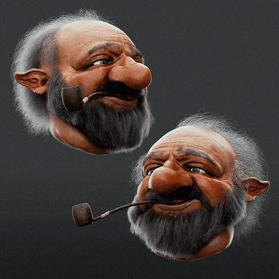 #184 Hobbit in Blender 3D / Sculpting character blender cartoon character face fantasy gameready hobbit modeling realistic tolkien