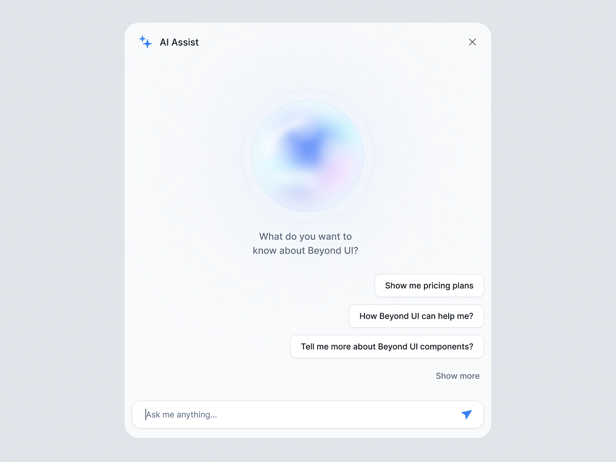 AI Assistant UI by Beyond UI on Dribbble