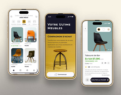 Home Harmony - Mobile app concept (IOS) design furniture mobile product design ui ux